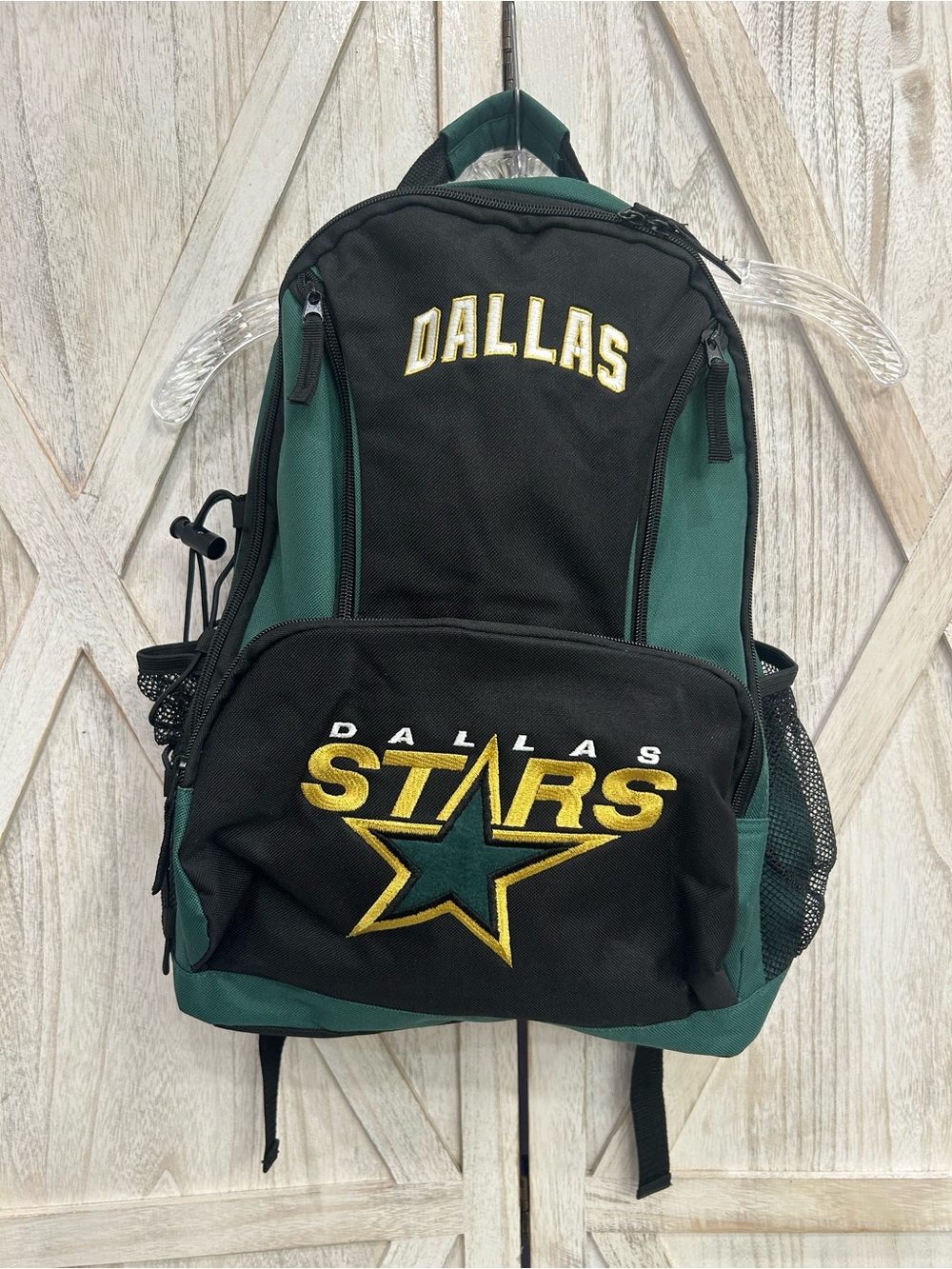 Vintage 90’s Dallas Stars Black and Green Backpack with Original Logo